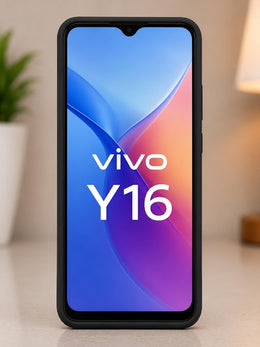Vivo Y16 Premium Slim Silicone TPU Back Cover Case - Black