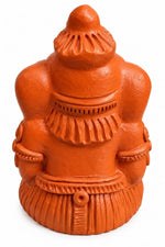 Royal Terracotta Lord Ganesha Idol – Traditional Handmade Clay Ganesh Statue for Pooja & Home Décor