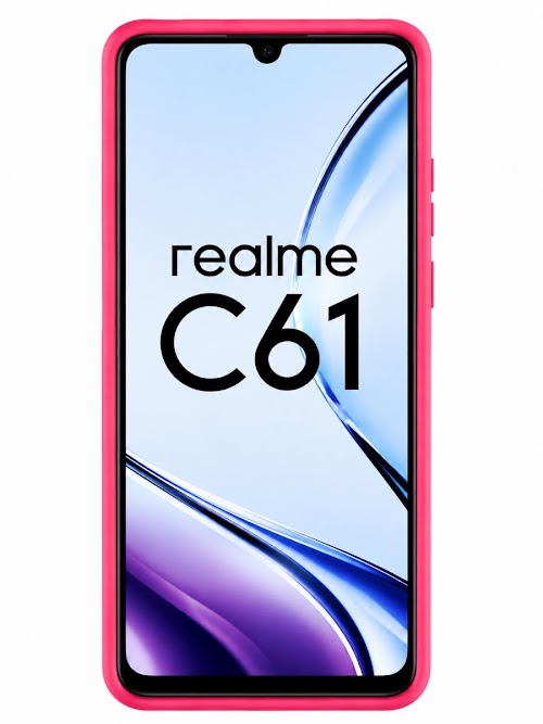 Realme C16 Liquid Silicone Soft Back Cover | Premium Matte Shockproof Protective Mobile Case (Pink)