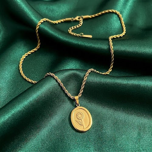 18K Gold Plated Sunflower Pendant Necklace
