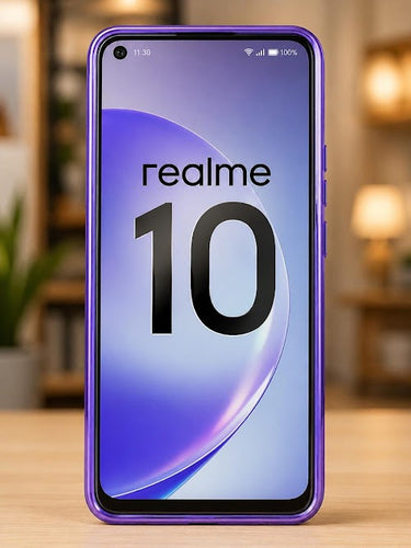 Realme 10 Liquid Silicone Soft Back Cover | Premium Shockproof Matte TPU Protective Mobile Case (Purple)