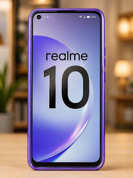 Realme 10 Liquid Silicone Soft Back Cover | Premium Shockproof Matte TPU Protective Mobile Case (Purple)