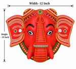 Royal Traditional Terracotta Hanging Elephant Idol – Handcrafted Ethnic Wall Decor for Home & Pooja Room[10INCH=H*L=10*12]