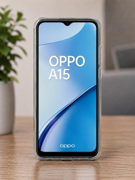 OPPO A15 Transparent TPU Back Cover | Crystal Clear Shockproof Soft Silicone Mobile Case | Slim Protective Anti-Scratch Back Cover for OPPO A15