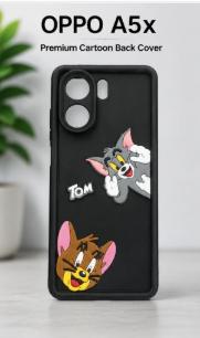 OPPO A5x Tom & Jerry Cartoon Designer Back Cover – Premium Soft Silicone Shockproof Mobile Case with Camera Protection, Anti-Slip Matte Finish