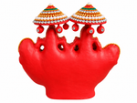 Royal Lakshmi & Vinayagar Stone Work Terracotta Idol | Traditional Divine Handmade Pooja Décor[7inch=H*L=7*7]