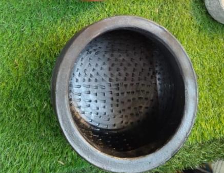 Black Parupu Chatti 2.5 Litre | Traditional Handmade Clay Cooking Pot | Natural Earthenware Cookware