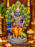 Lord Murugan with Peacock – Golu Doll  Variant