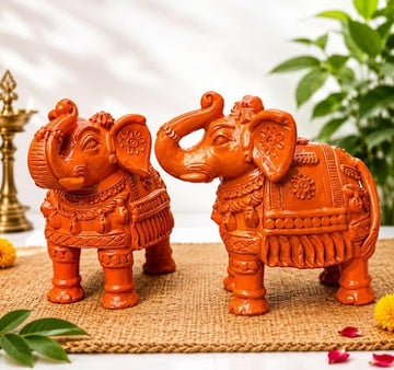 Premium Terracotta Handmade Terracotta Elephant 12 inch