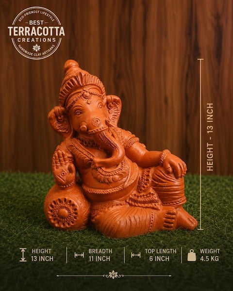 Every pooja essentials ganesha.13 inch terracotta color