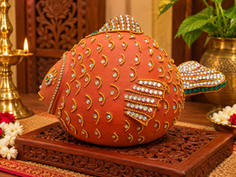 Royal Terracotta Stone Work Fish Showpiece | Handcrafted Traditional Fish Statue | Premium Home Décor[5inch=H*W*L=5*7*8]