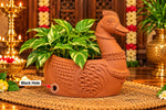 Handcrafted Terracotta Duck Planter – Traditional Decorative Clay Planter - 8 inch