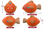 Royal Terracotta Stone Work Fish Showpiece | Handcrafted Traditional Fish Statue | Premium Home Décor[5inch=H*W*L=5*7*8]