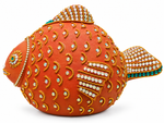 Royal Terracotta Stone Work Fish Showpiece | Handcrafted Traditional Fish Statue | Premium Home Décor[5inch=H*W*L=5*7*8]