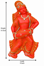 Royal Terracotta Stone Work Radha Krishna Wall Hanging Idol[PAIR] | Divine Traditional Handmade Home Décor[16inch=H*L=16*16]