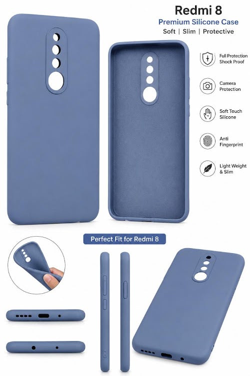 Redmi Blue Protective Back Cover | Lightweight Anti-Scratch Phone Case