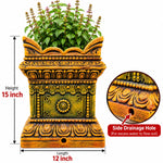 Multicolor Royal Traditional Terracotta Thulasi Maadam | Traditional Handmade Tulsi Brindavan | Divine Pooja Home Décor