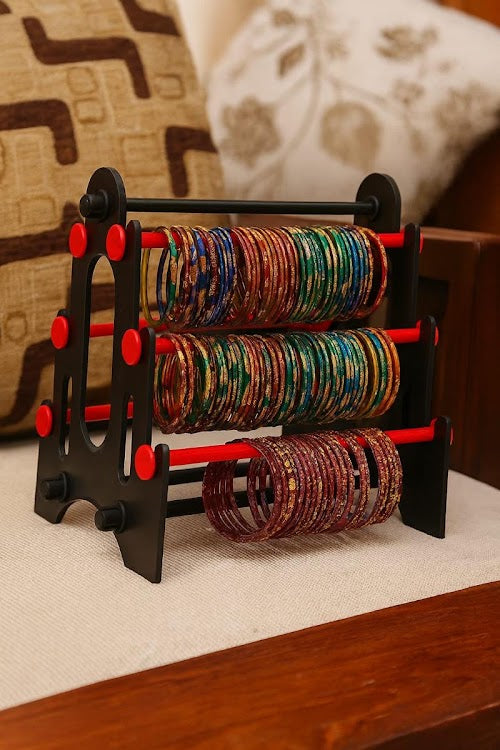 Mini 3-Stage Bangle Stand | Modern Jewelry Organizer | Bracelet & Watch Display Rack | Easy-to-Assemble Storage Stand