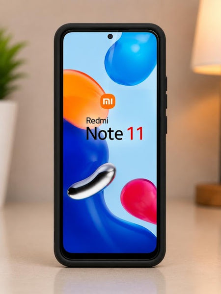 Redmi Note 11 Premium Slim Silicone TPU Back Cover Case - Black