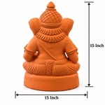Handcrafted Terracotta Ganesha Idol – Traditional Eco-Friendly Clay Ganesh Statue for Home & Pooja Decor