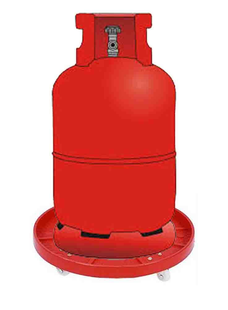 Heavy Durable Plastic Gas Cylinder Trolley/Roller Easily Movable Stand