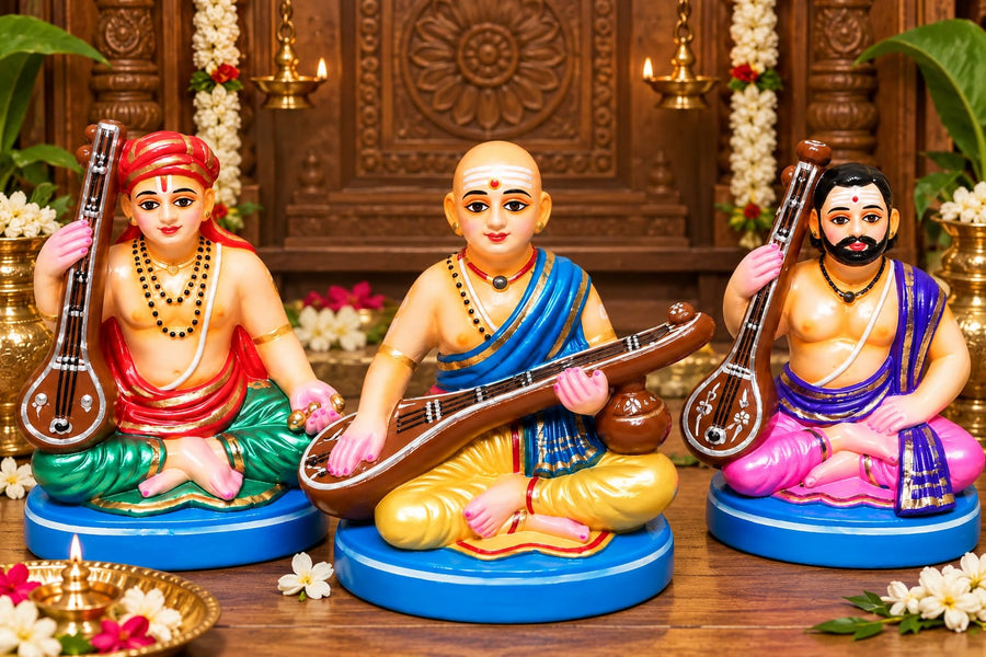 Traditional Musician Golu Dolls Set – Classical Music Theme Bommai Set for Navaratri Golu