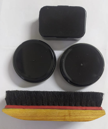 PACK OF  SHOE POLISH WAX - 2PC + SHOE BRUSH - 1 PC + SHOE SHINER SMALL - 1 PC