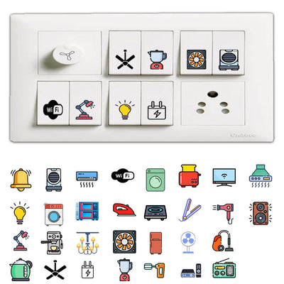 3D Premium Switch Stickers (298 Stickers) Pack of 2