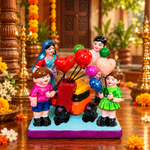 erracotta Balloon Shop Golu Dolls Set – Handmade Navaratri Golu Collection