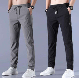 1. Men Solid Black, Grey Track Pants ( Pack of 2 )