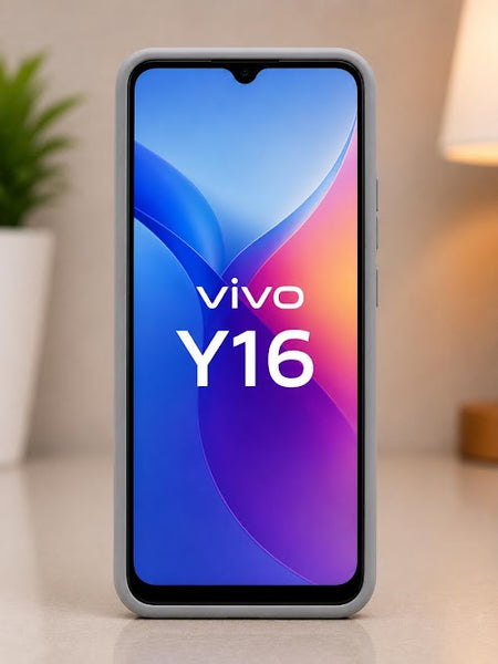 Vivo Y16 Premium Slim Silicone TPU Back Cover Case - Grey