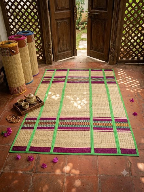 Handcrafted Premium Quality Foldable Grass  floor mat