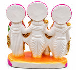 Royal Terracotta Lord Rama, Lakshman & Sita Golu Statue | Traditional Ram Darbar Idol | Handmade Hindu God Décor[7inch=H*L=7*6]