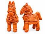 Royal Handmade Terracotta Horse Pair Showpiece | Traditional Indian Horse Statue | Premium Ethnic Home Décor