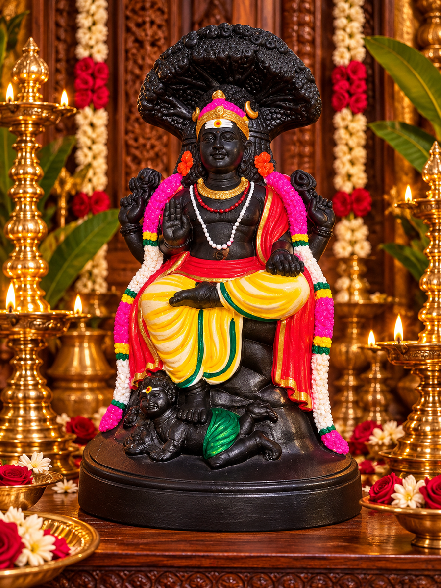 Terracotta Dakshinamurthy Golu Doll – Traditional Lord Shiva Idol, 8 Inch