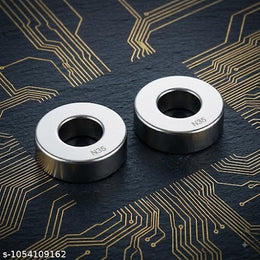 N35 Strong Neodymium Ring Magnets Set of 2 – Round Hole Magnets for Craft, Refrigerator & DIY Workspace