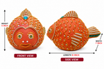 Royal Terracotta Stone Work Fish Showpiece | Handcrafted Traditional Fish Statue | Premium Home Décor[5inch=H*W*L=5*7*8]