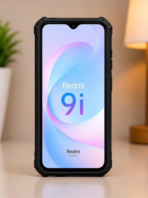 Redmi 9i Rugged Armor Shockproof Back Cover Case - Black