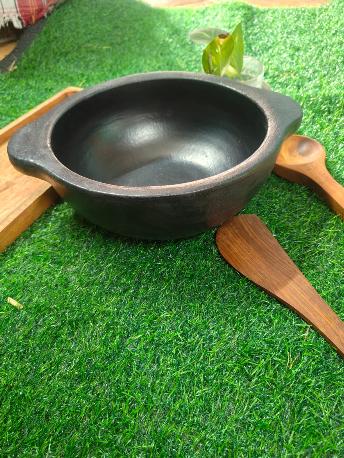Kerala Meen Chatti 2 Litre Handmade Clay Fish Curry Pot Traditional Earthen Cookware