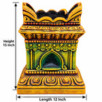 Multicolor Royal Traditional Terracotta Thulasi Maadam | Traditional Handmade Tulsi Brindavan | Divine Pooja Home Décor
