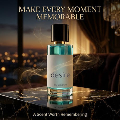 DESIRE Eau de Parfum - Premium Unisex Perfume for Men & Women | Luxury, Elegant & Memorable Scent for Daily Wear, Parties & Gifting