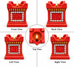 Royal Traditional Terracotta Stone Work Thulasi Maada Vilakku | Handmade Pooja Lamp Stand for Home & Temple