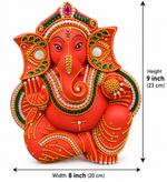 Royal Traditional Terracotta Stone Work Lord Ganesha Wall Hanging – Handcrafted Pooja & Home Décor[5inch=H*L=5*4]