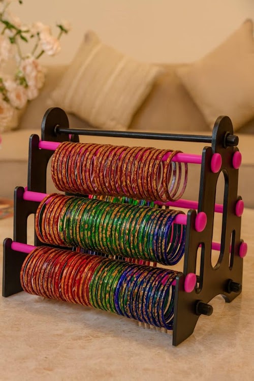 3-Stage Bangle Stand | Modern Jewelry Organizer | Bracelet & Watch Display Rack | Easy-to-Assemble Storage Stand