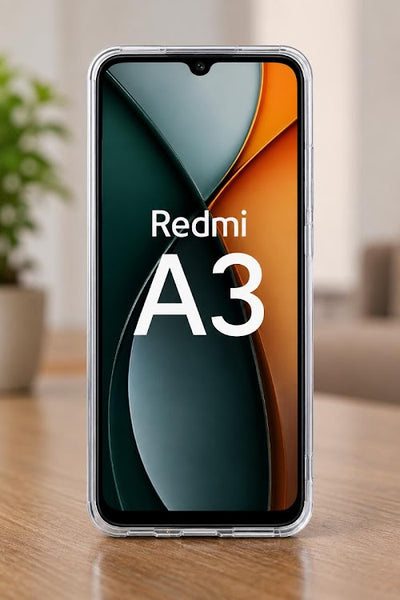 Redmi A3 Transparent TPU Back Cover | Crystal Clear Shockproof Soft Silicone Mobile Case | Slim Protective Anti-Scratch Back Cover for Redmi A3