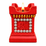 Royal Traditional Terracotta Stone Work Thulasi Maada Vilakku | Handmade Pooja Lamp Stand for Home & Temple