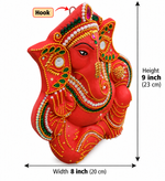 Royal Traditional Terracotta Stone Work Lord Ganesha Wall Hanging – Handcrafted Pooja & Home Décor[5inch=H*L=5*4]