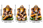Divine Royal 5-Piece Multicolor Instrumental Vinayagar Statue Set | Traditional Ganesha Musical Idol Combo | Premium Spiritual Home Décor 1 Statue=(6inch=H*L=6*6)
