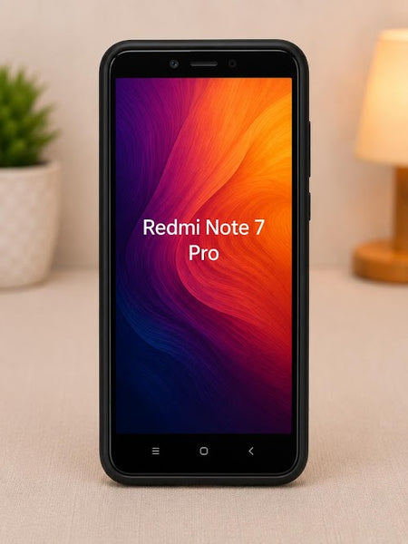 Redmi Note 7 Pro Back Cover | Premium Matte Soft Silicone Shockproof Mobile Case