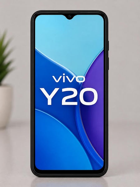 Vivo Y20 Liquid Silicone Soft Back Cover | Premium Matte Shockproof Protective Mobile Case (Black)